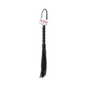 Fetish Fantasy Series Beaded Cat-o-Nine Tails Flogger Black