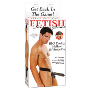 Fetish Fantasy Series Big Daddy 10 in. Hollow Strap-On With Balls Black