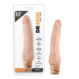 Dr. Skin Cock Vibe 7 Realistic 8.5 in. Vibrating Dildo Beige