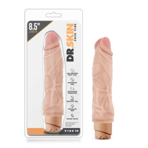 Dr. Skin Cock Vibe 10 Realistic 8.5 in. Vibrating Dildo Beige