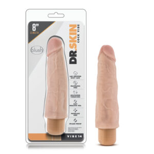 Dr. Skin Cock Vibe 14 Realistic 8 in. Vibrating Dildo Beige