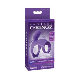 Fantasy C-Ringz Ultimate Couples Cage Vibrating Cock Sheath Purple