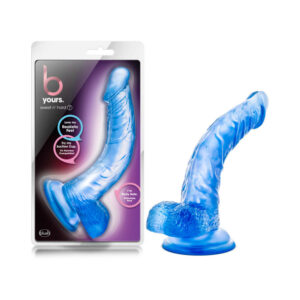 B Yours Sweet ''n Hard 7 Realistic 8.5 in. Dildo with Balls Blue