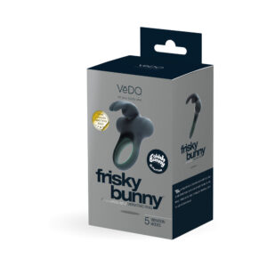 VeDO Frisky Bunny Rechargeable Vibrating Ring - Black Pearl