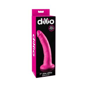 Dillio 7 in. Slim Realistic Dildo With Suction Cup Pink