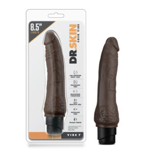 Dr. Skin Cock Vibe 7 Realistic 8.5 in. Vibrating Dildo Brown