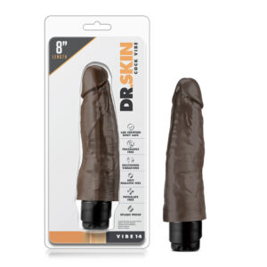 Dr. Skin Cock Vibe 14 Realistic 8 in. Vibrating Dildo Brown