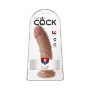 King Cock 8 in. Cock Realistic Dildo With Suction Cup Tan