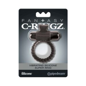 Fantasy C-Ringz Vibrating Silicone Super Ring With Bullet Black
