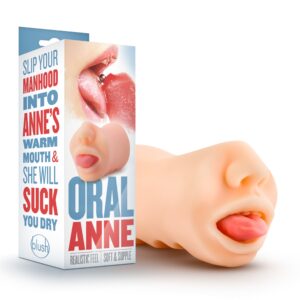 X5 Men Oral Anne Mouth Stroker Beige