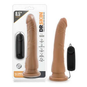 Dr. Skin 8.5 in. Vibrating Realistic Cock with Suction Cup Tan