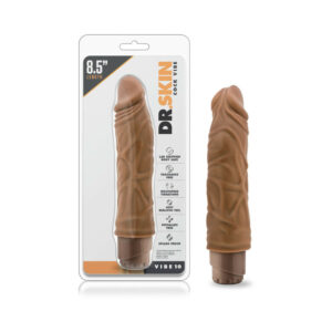 Dr. Skin Cock Vibe 10 Realistic 8.5 in. Vibrating Dildo Tan