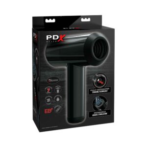 PDX Elite Hydrobator Rechargeable Silicone Vibrating Aquatic Stimulation Stroker Black