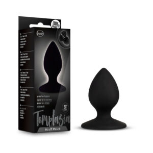 Temptasia ''Slut'' Silicone Anal Plug Black