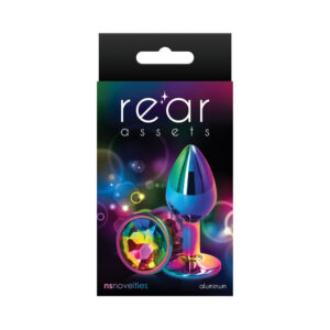 Rear Assets Metal Anal Plug Small Multicolor/Rainbow