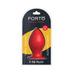 Forto F-98 Cone Silicone Anal Plug Medium Red