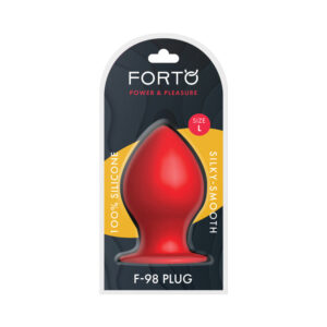 Forto F-98 Cone Silicone Anal Plug Large Red