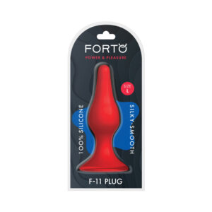 Forto F-11 Lungo Silicone Anal Plug Large Red