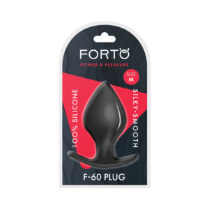 Forto F-60 Spade Silicone Anal Plug Medium Black