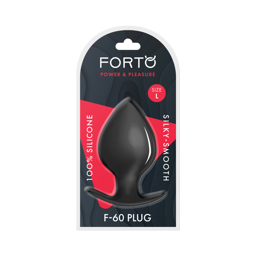 Forto F-60 Spade Silicone Anal Plug Large Black