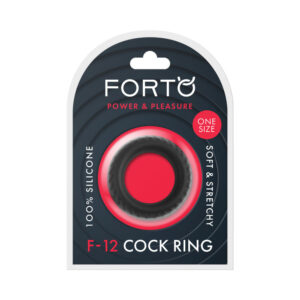 Forto F-12 Liquid Silicone Cockring 35mm Black