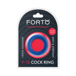Forto F-12 Liquid Silicone Cockring 35mm Blue