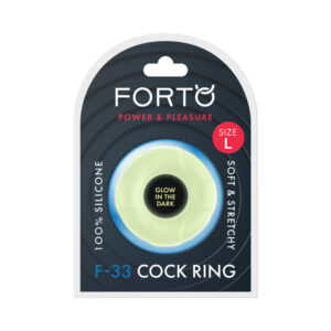 Forto F-33 Liquid Silicone Cockring Large Glow