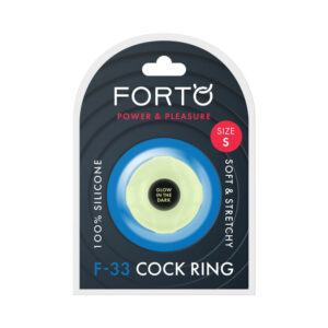 Forto F-33 Liquid Silicone Cockring Small Glow