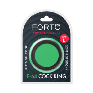 Forto F-64 Wide Liquid Silicone Cockring Large Black