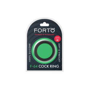Forto F-64 Wide Liquid Silicone Cockring Medium Black