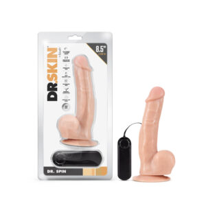 Dr. Skin Dr. Spin 8.5 in. Gyrating Realistic Dildo with Balls Beige