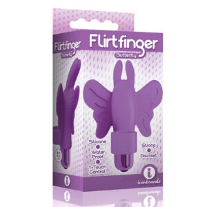 The 9''s Flirt finger Butterfly Finger Vibrator Purple