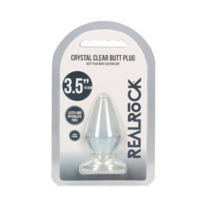 RealRock Crystal Clear 3.5 in. Anal Plug Clear