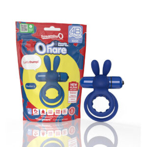 Screaming O 4B Ohare Vibrating Rabbit Double Cockring Blueberry