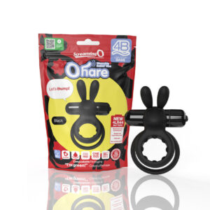 Screaming O 4B Ohare Vibrating Rabbit Double Cockring Black