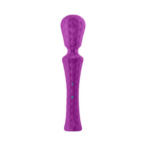 FemmeFunn Ultra Wand XL Rechargeable Flexible Textured Silicone Vibrator Purple