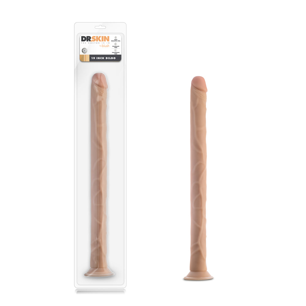 Dr. Skin 19 in. Dildo Beige