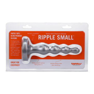 Tantus Ripple Small 8 in. Anal Beads Dildo Firm Silver
