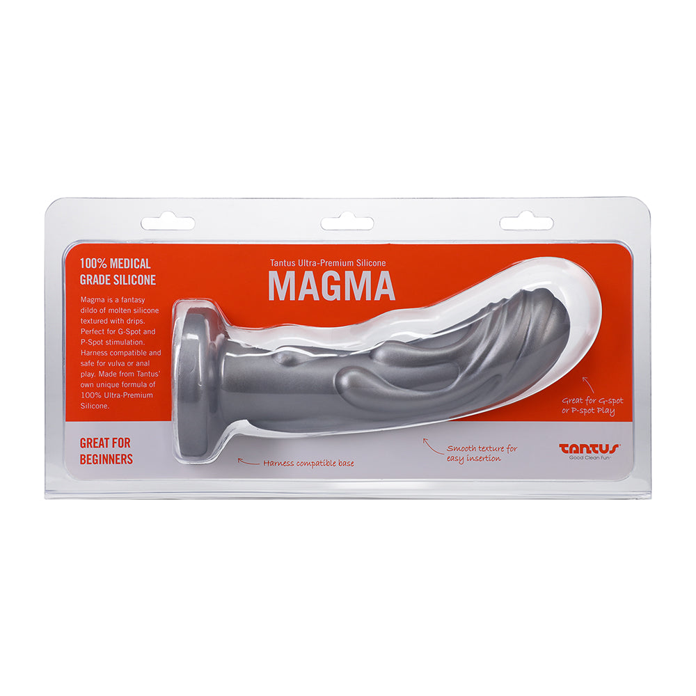 Tantus Magma 7 in. Fantasy Dildo Medium-Firm Silver
