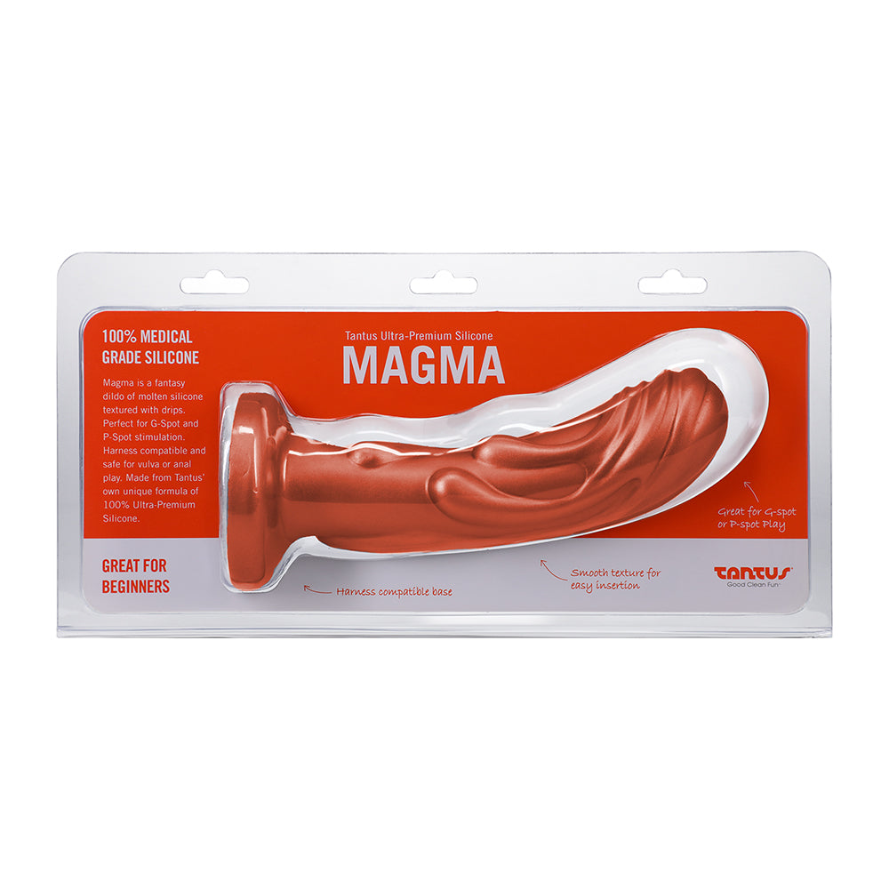 Tantus Magma 7 in. Fantasy Dildo Medium-Firm Copper