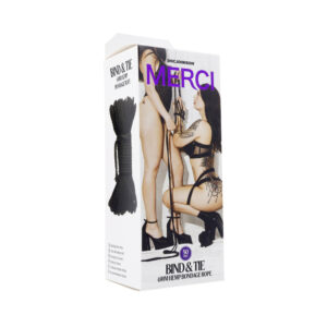 Merci Bind & Tie 6mm Hemp Bondage Rope 50 '' Black