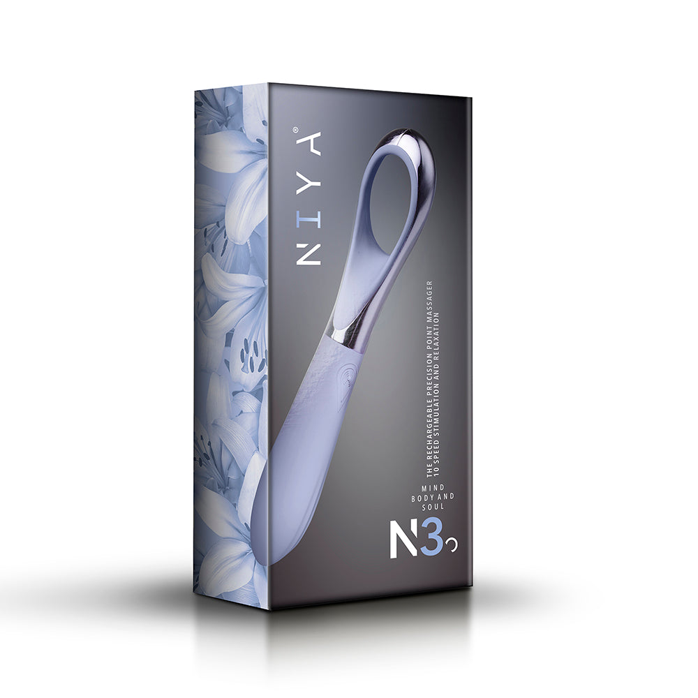 NIYA 3 Precision Point Massager Cornflower Rebranded Packaging