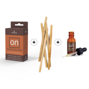 Sensuva ON Chocolate Arousal Oil 5ml Medium Box 12 Piece + Tester/Sticks Refill Kit