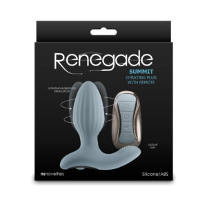 Renegade Summit Rechargeable Gyrating Plug with Remote Gray