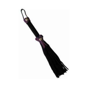 Love Knot Mini Flogger Black with Purple Bow