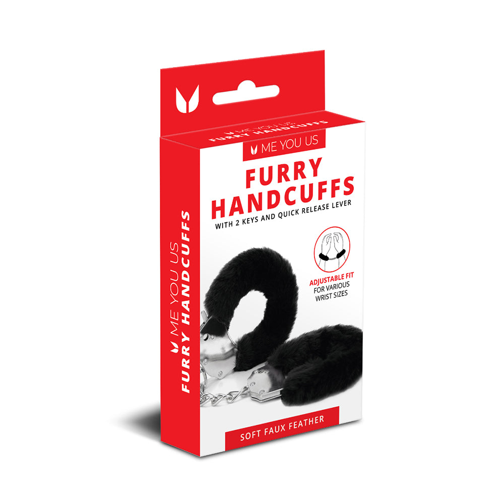 Me You Us Furry Handcuffs Black