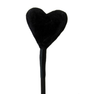 Heart Fluff Tip Crop Black