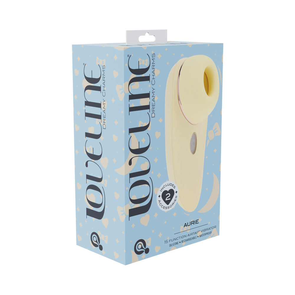 LoveLine Aurie AirTapTech Rechargeable Vibrator Yellow