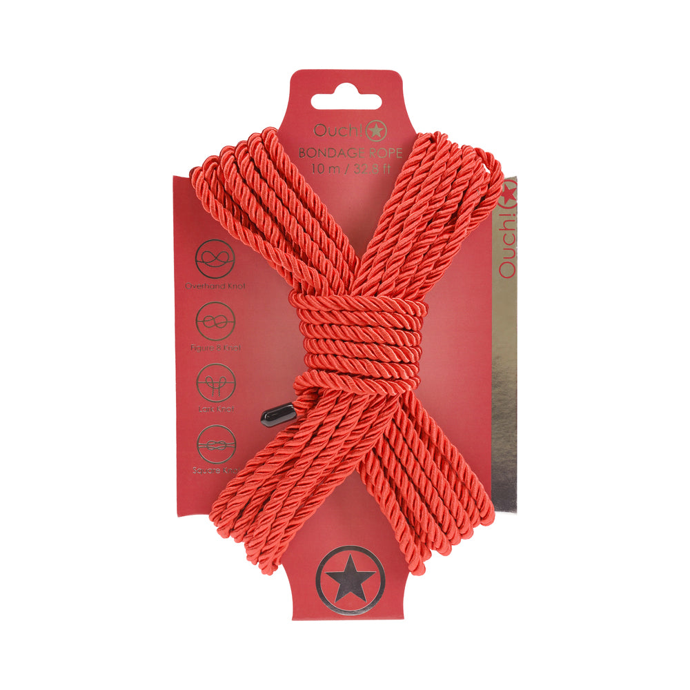 Ouch! Bondage Rope 10 m Nylon Red