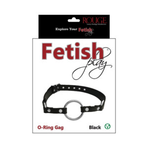 Rouge Fetish Play Vegan O-Ring Gag Black